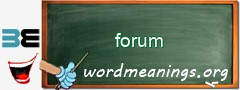 WordMeaning blackboard for forum